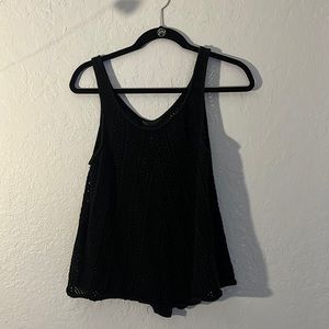 Black knit tank top